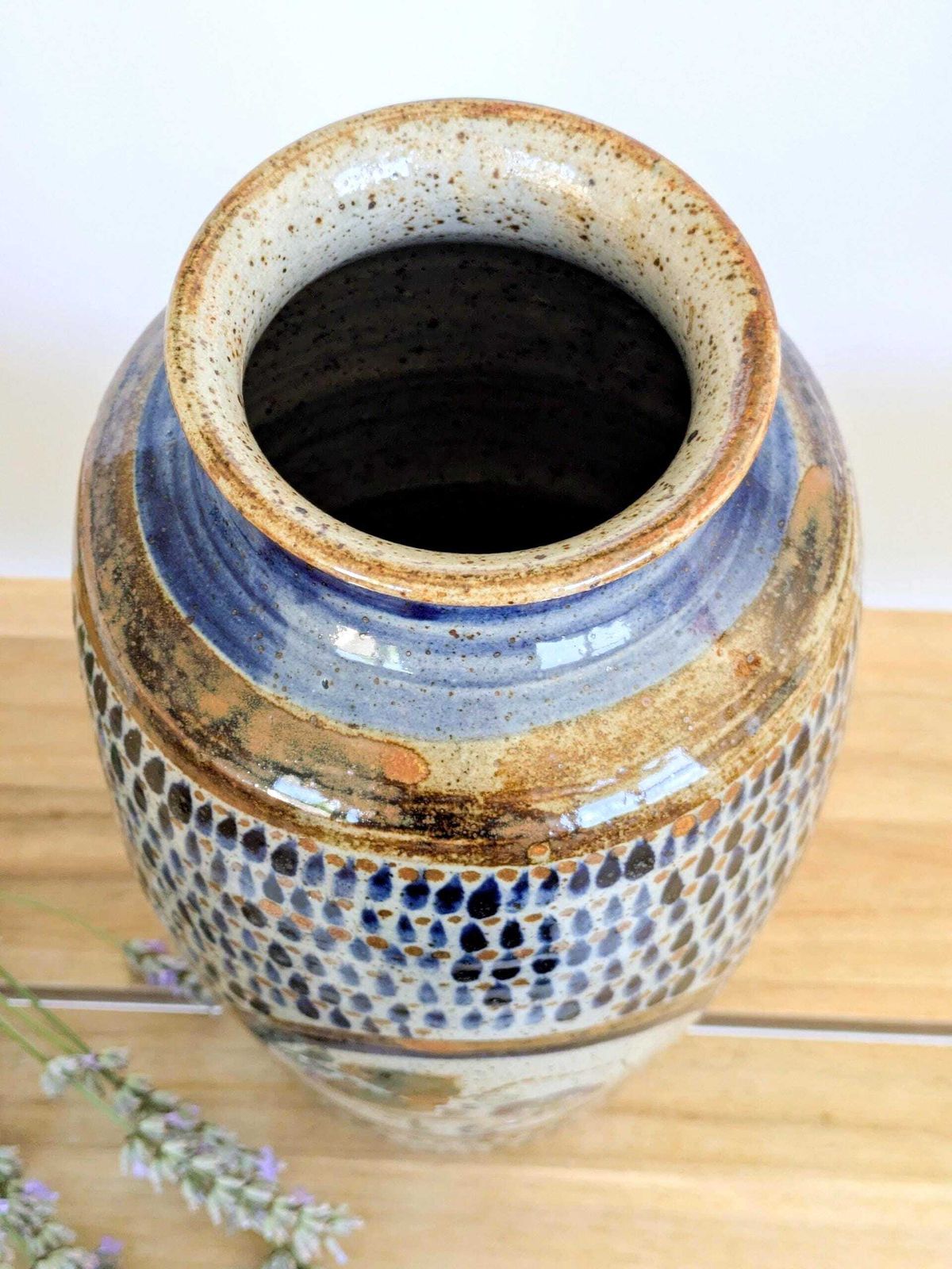 Large Tonalá Style Mexican Pottery Vase 1970s Folk Art Floor Vase Boho Eclectic Decor photo 101.0