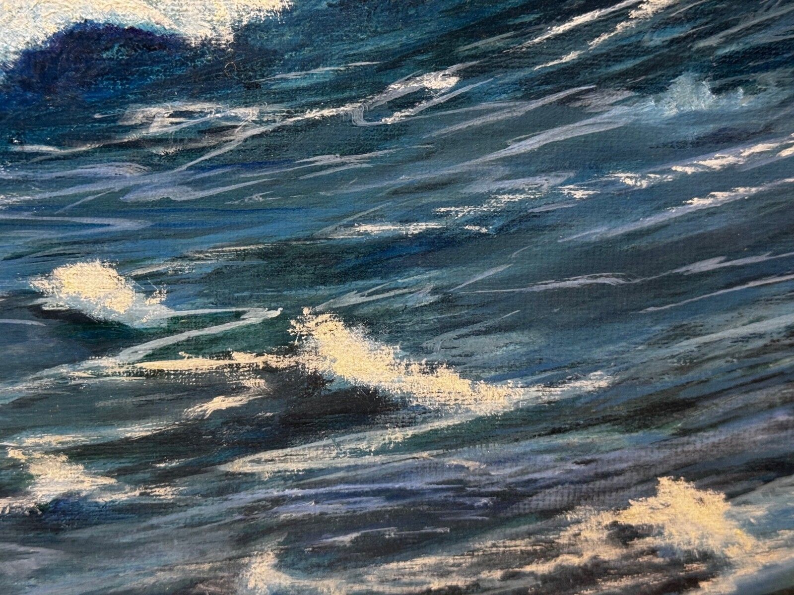 Kunst Olieverfschilderij HMS Sheffield D80 Falklandsoorlog Royal Navy, gesigneerd door A E Phillips photo