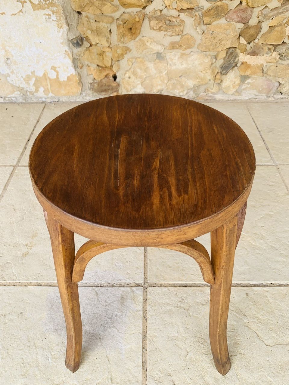Vintage Bentwood Kruk van Baumann, ca. jaren 1950 photo furniture