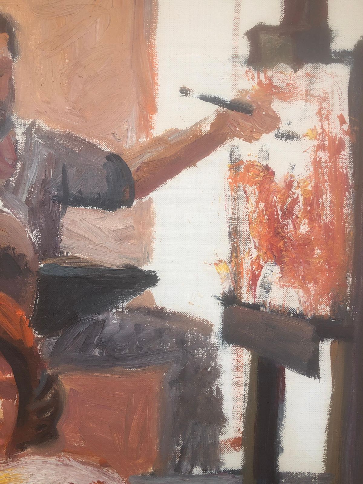 Jordi Curos Spaans figuratief schilderij naakt atelier interieur modern olieverf doek ca. 1978 photo 700.0