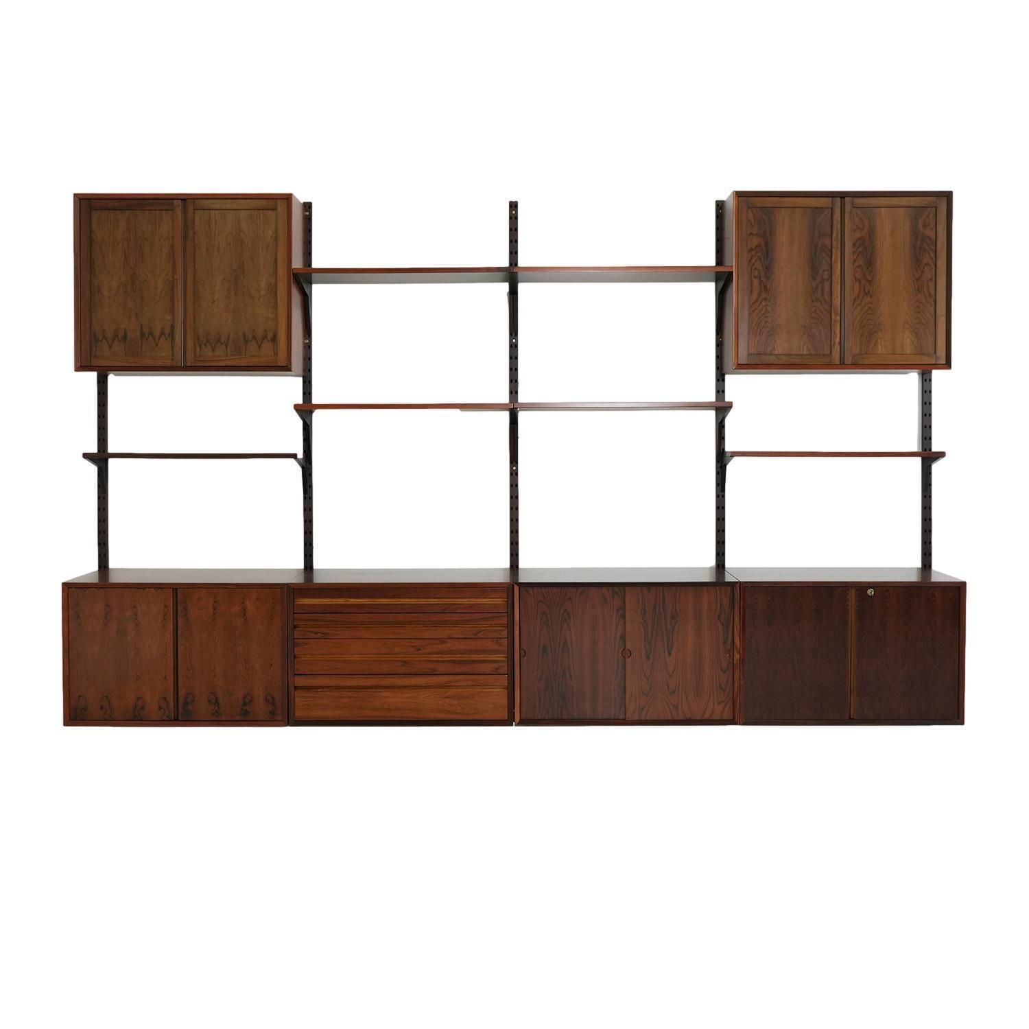 Modular Shelving In Veneer By Poul Cadovius, Denmark, 1970s