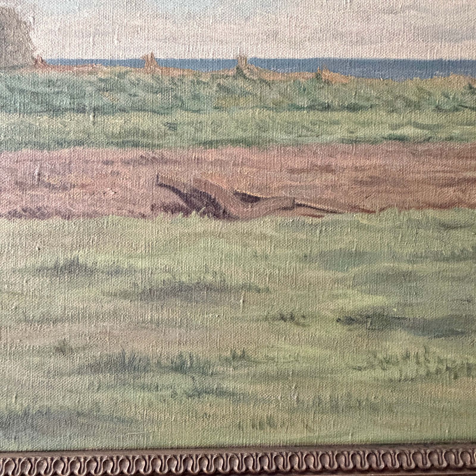 The Lonely Plough 1930. Vintage Zweeds olieschilderij. photo Kunst