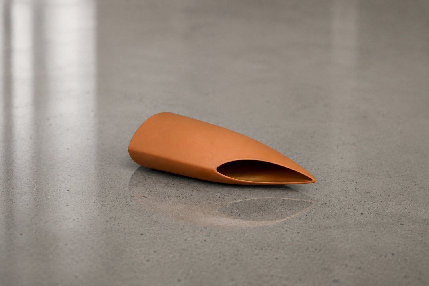 Mid Century Modern German Red Stoneware Brick Vase From Asa Selection, 1980s photo vinterior