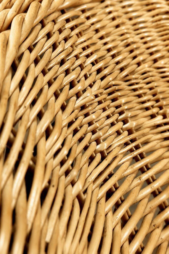Vintage Italiaanse Modern Boho Rattan Bolvormige Schaalstoelen, ca. jaren 1950 photo Meubels