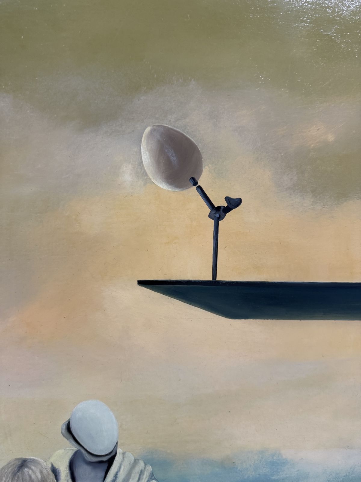 Francesc Vilaplana, peinture surréaliste espagnole à l'huile avec œuf cosmique et figures mythologiques, 1974 photo vinterior