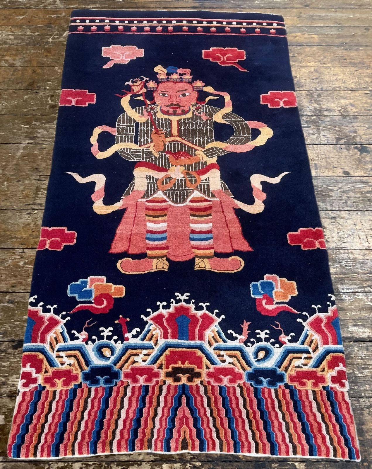 Vintage Chinese Peking Rug 2.43m X 1.27m photo Textiles