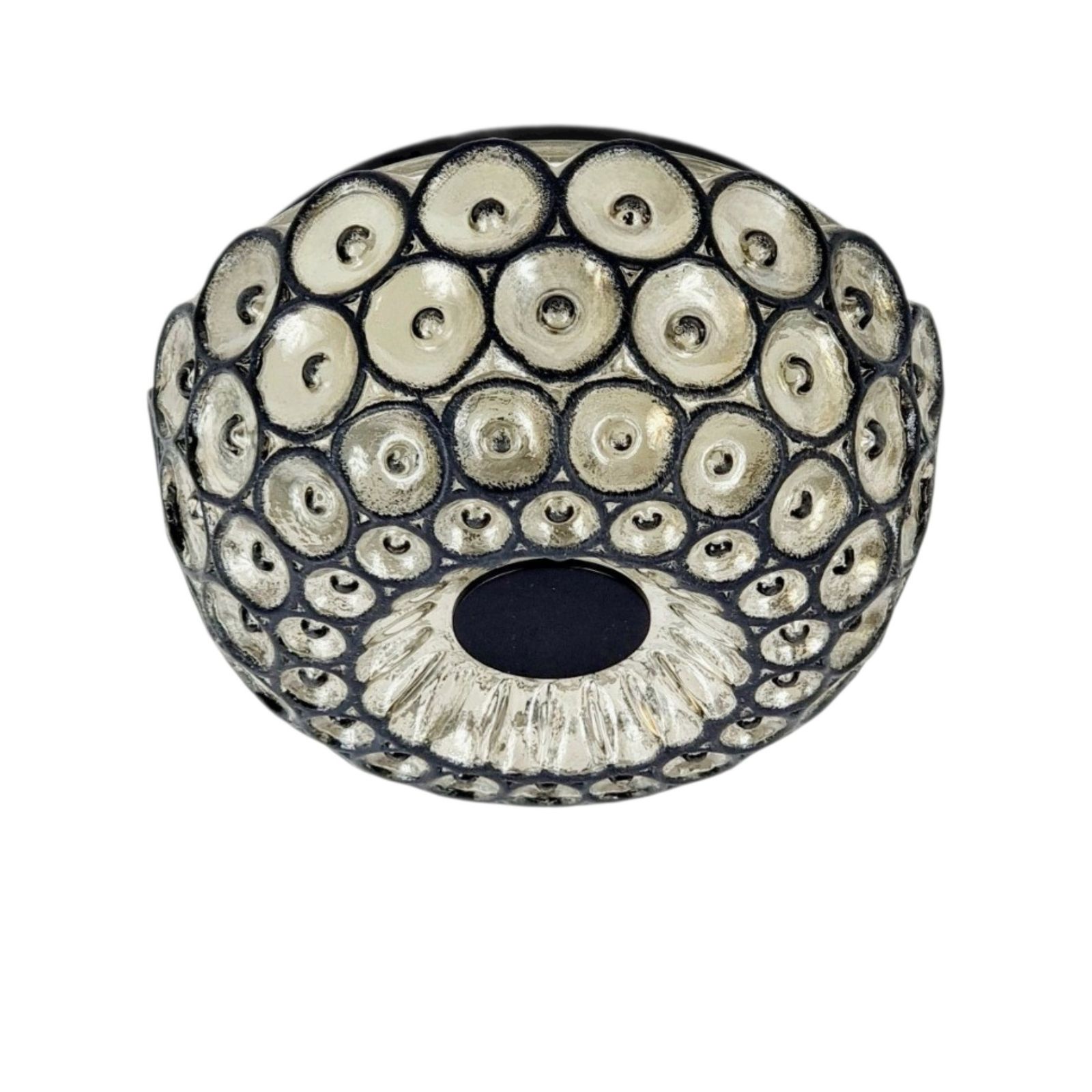 Grand plafonnier mid-century modern en verre, Limburg, Allemagne, années 1960