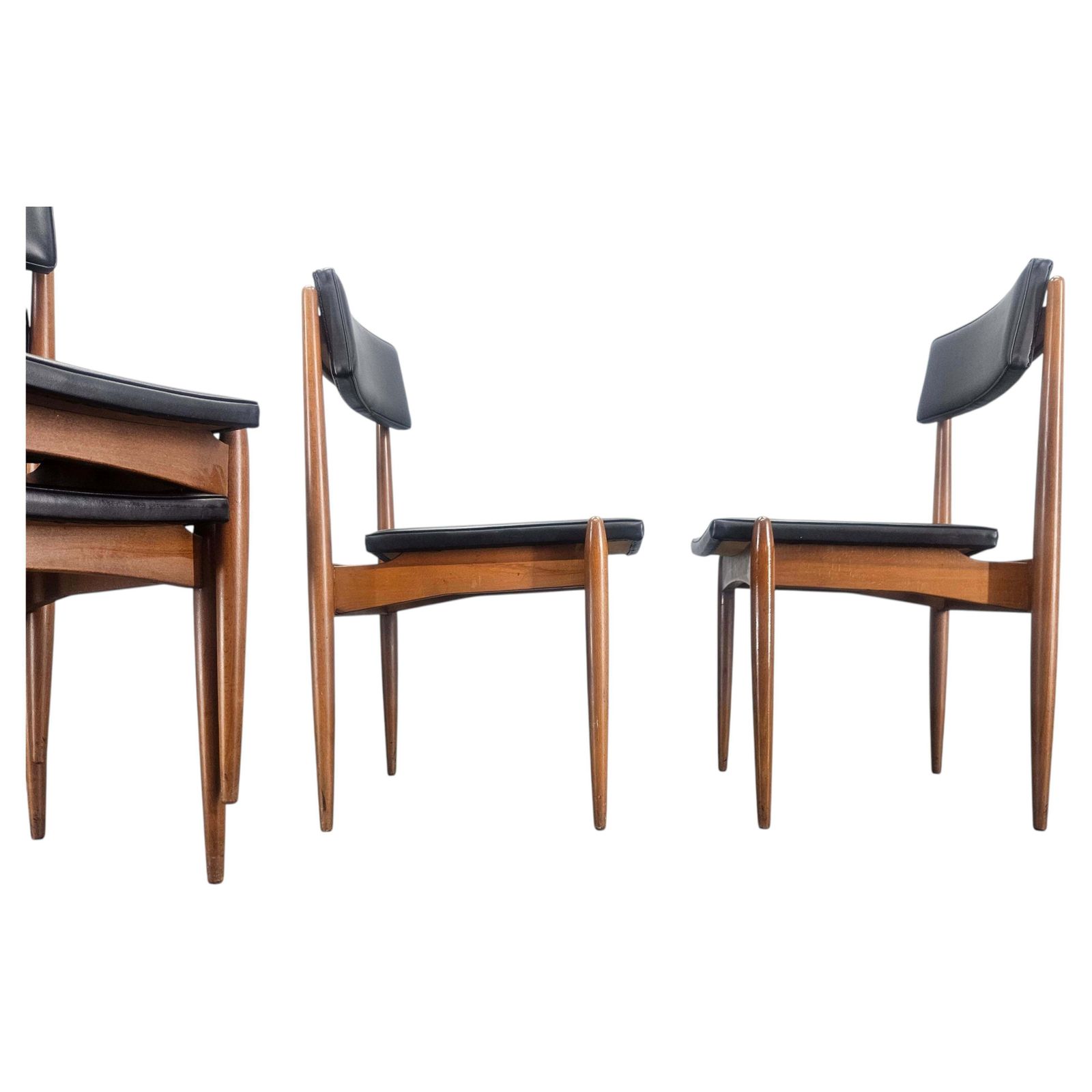 Set Of Four Rare Midcentury Dining Chairs, Denmark, 1970s photo furniture