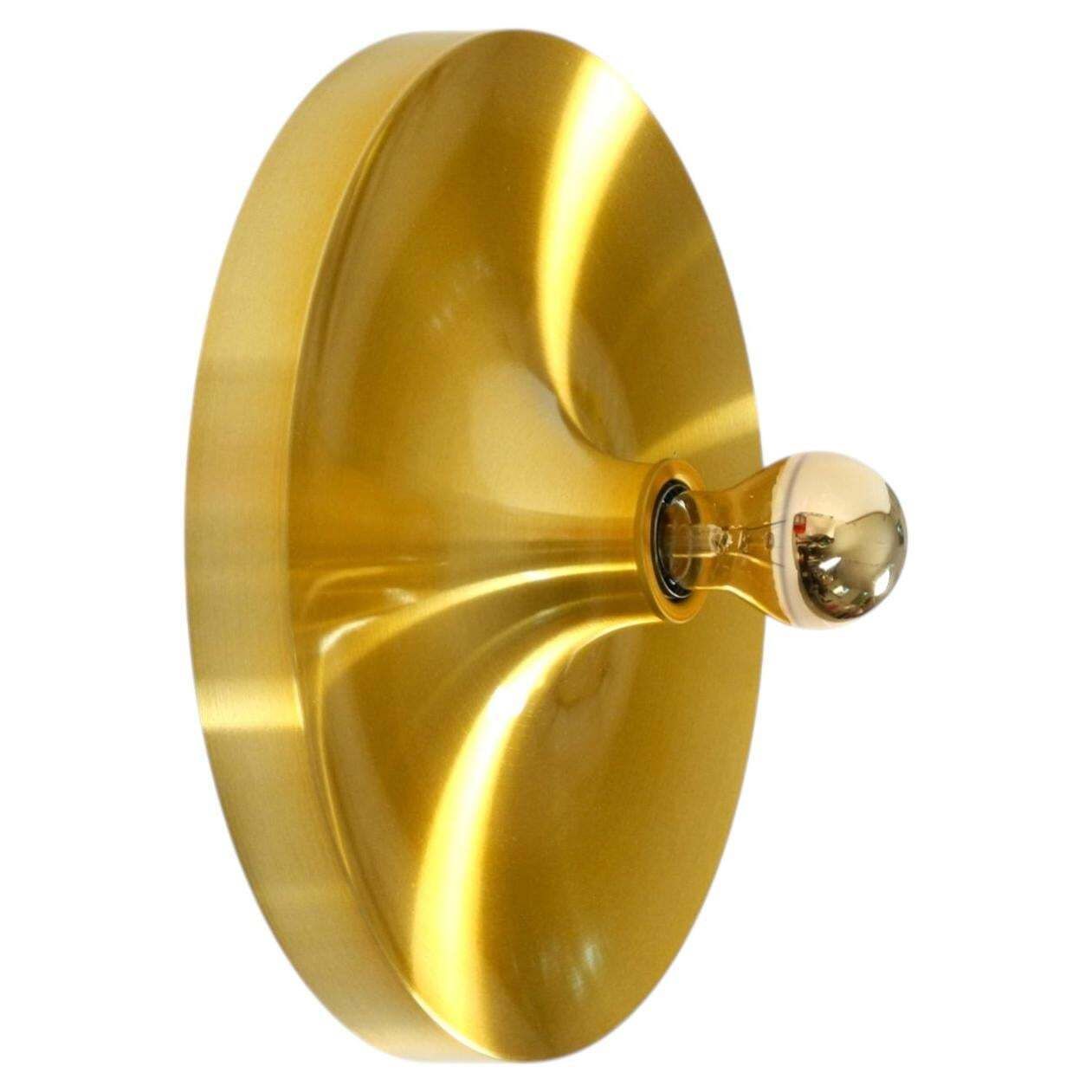 Teka Space Age aluminium plafond- of wandlamp, messing geanodiseerd