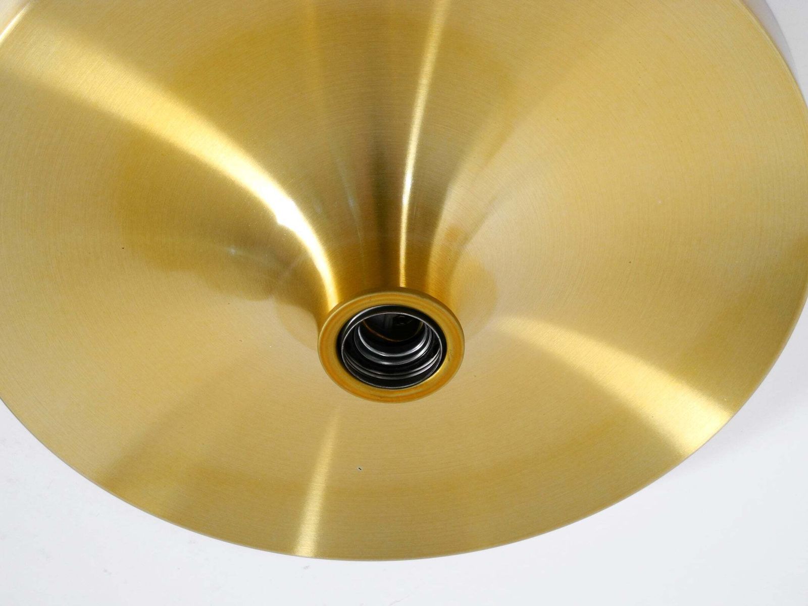 622.0 Teka Space Age aluminium plafond- of wandlamp, messing geanodiseerd photo