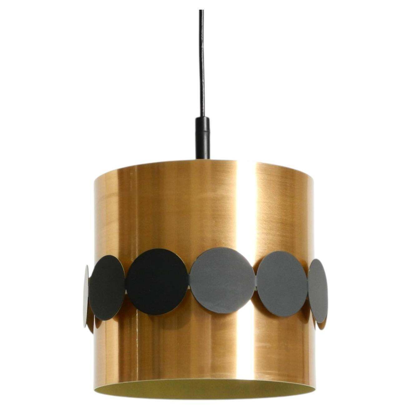 Mid-Century hanglamp ca. jaren 1960 van Doria, koperkleurig geanodiseerd aluminium photo for sale