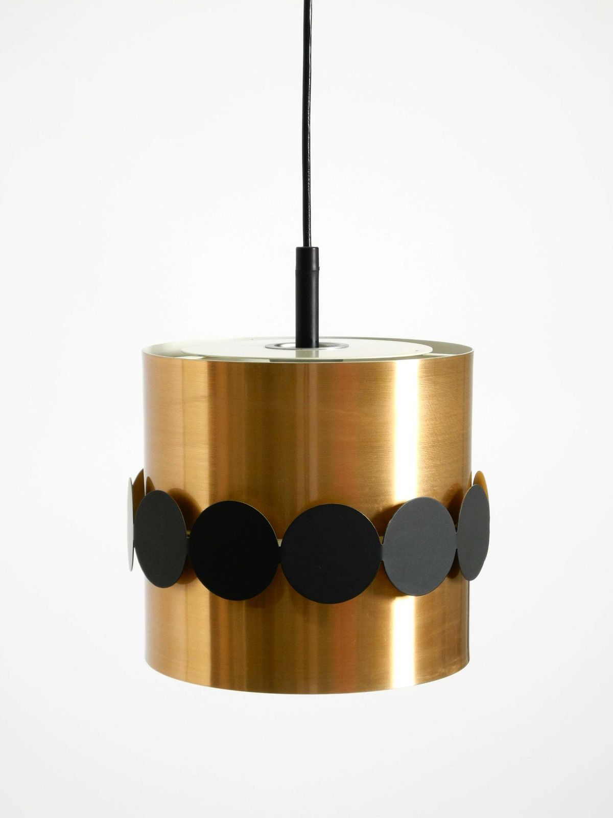 photo buy Mid-Century hanglamp ca. jaren 1960 van Doria, koperkleurig geanodiseerd aluminium