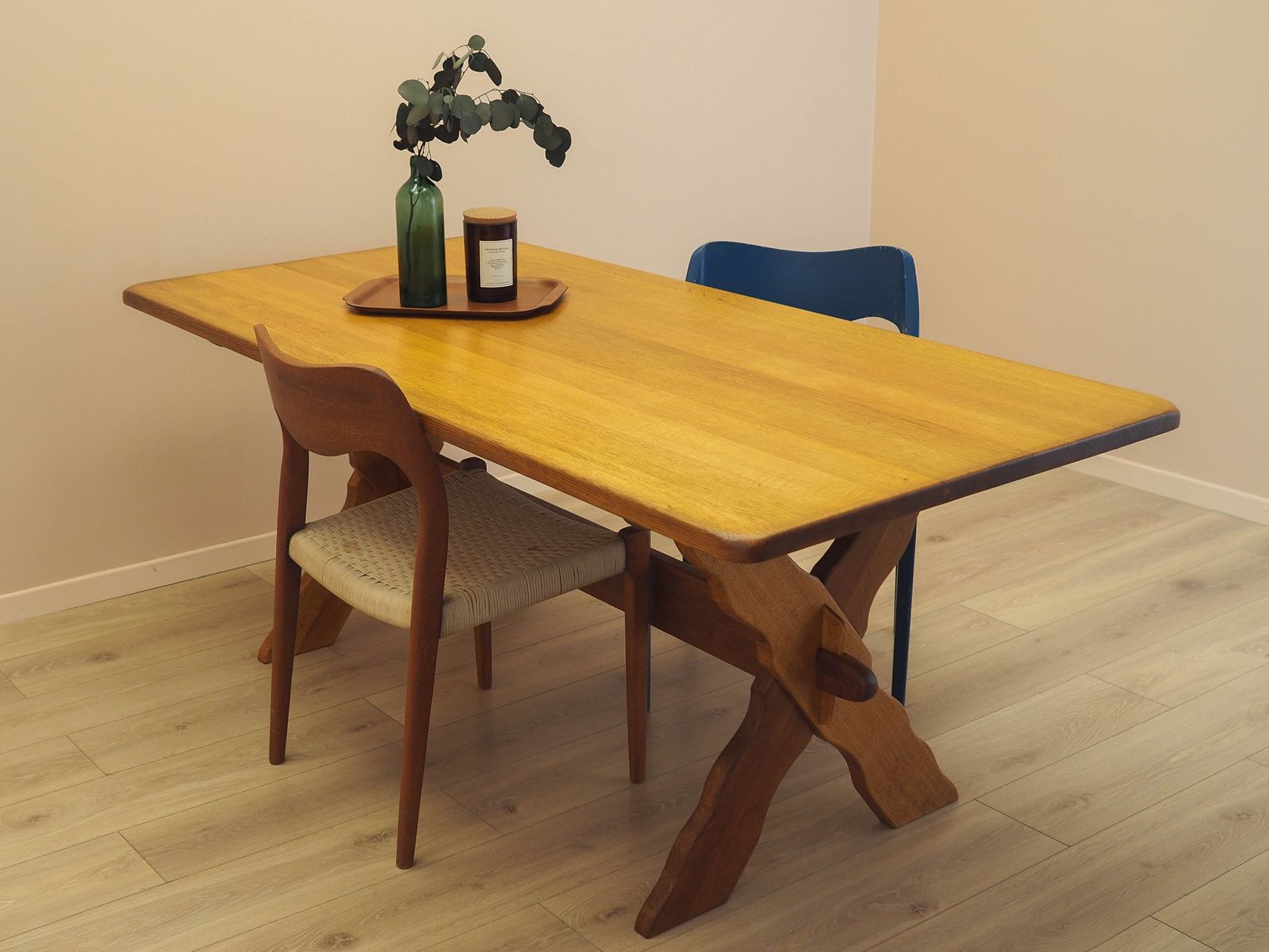 Deense Uitschuifbare Eiken Eettafel Ontworpen Door Henning Kjærnulf, jaren 1960 photo Meubels