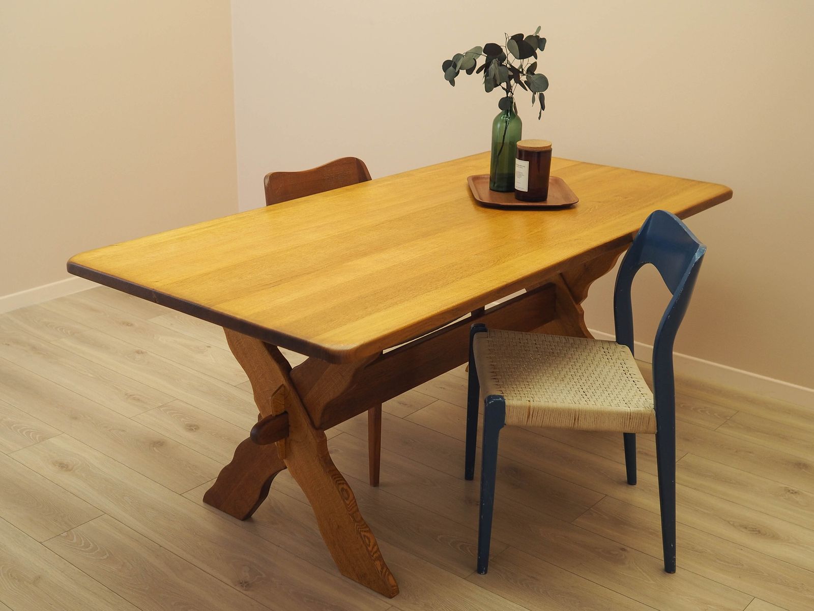 Deense Uitschuifbare Eiken Eettafel Ontworpen Door Henning Kjærnulf, jaren 1960 photo 1449.0