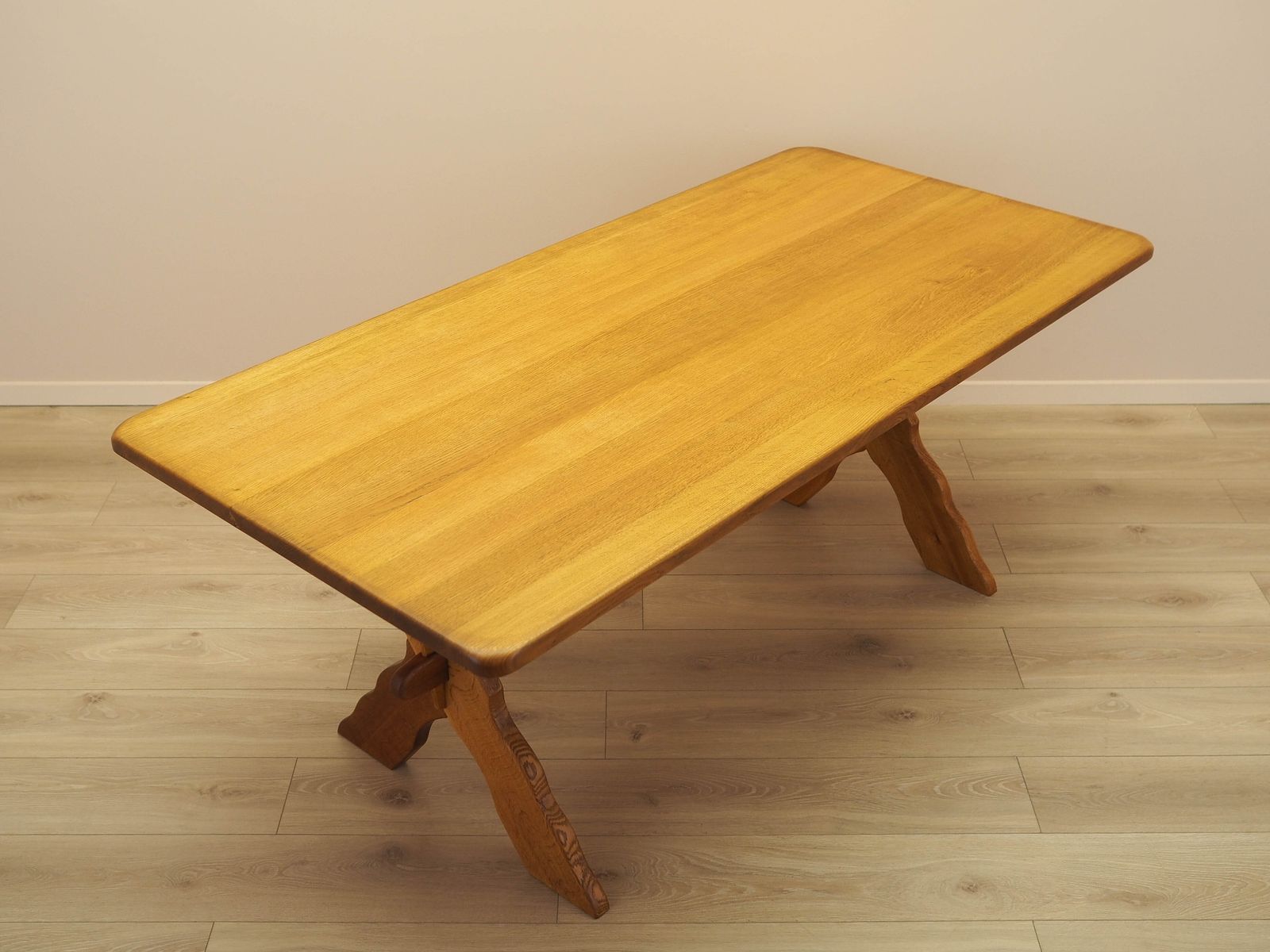 1449.0 Deense Uitschuifbare Eiken Eettafel Ontworpen Door Henning Kjærnulf, jaren 1960 photo