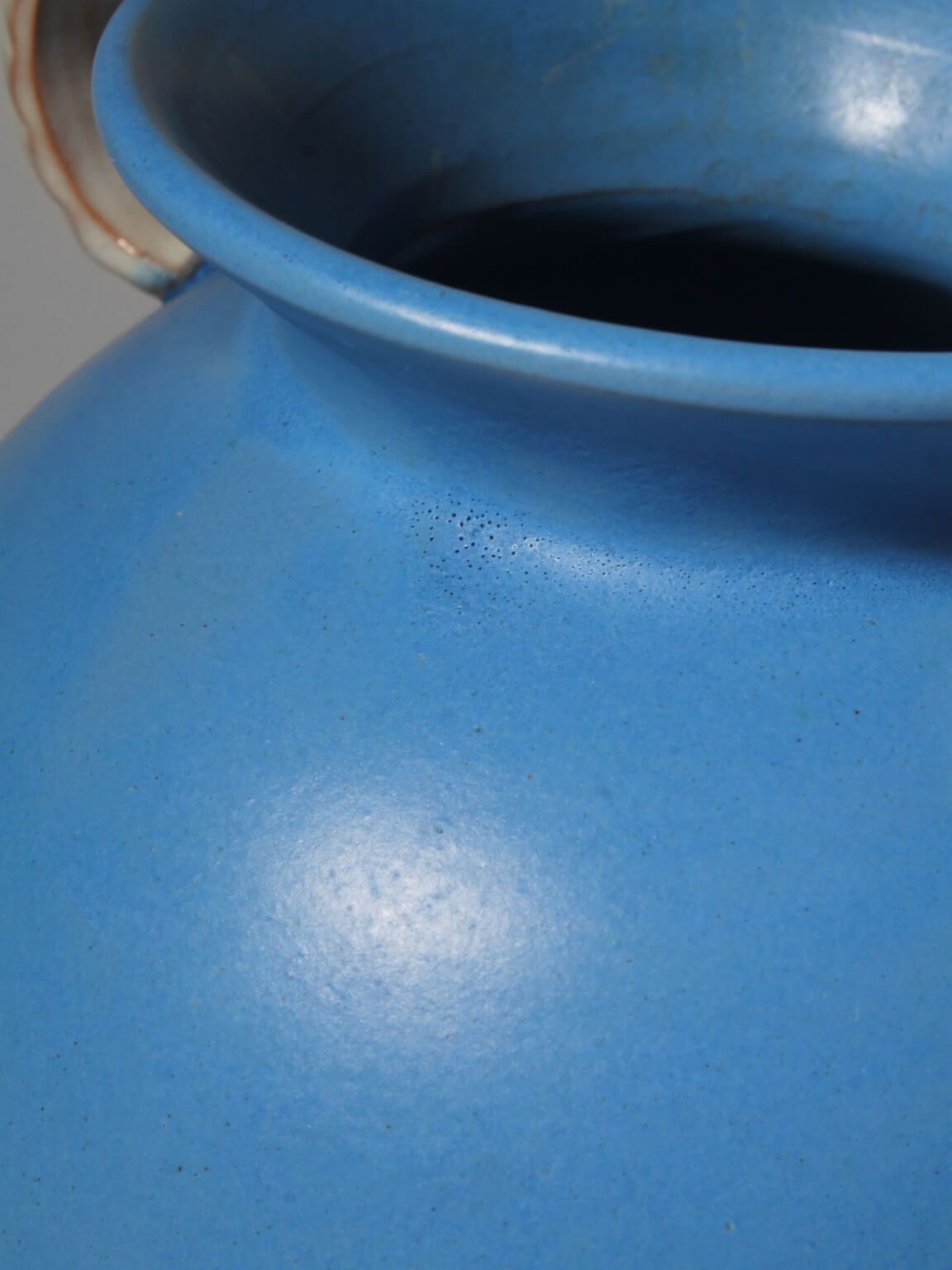 Gabriel Burmeister Art Deco Double Handled Blue Vase, For Gabriel Keramik, 1930s, Sweden photo 1072.0
