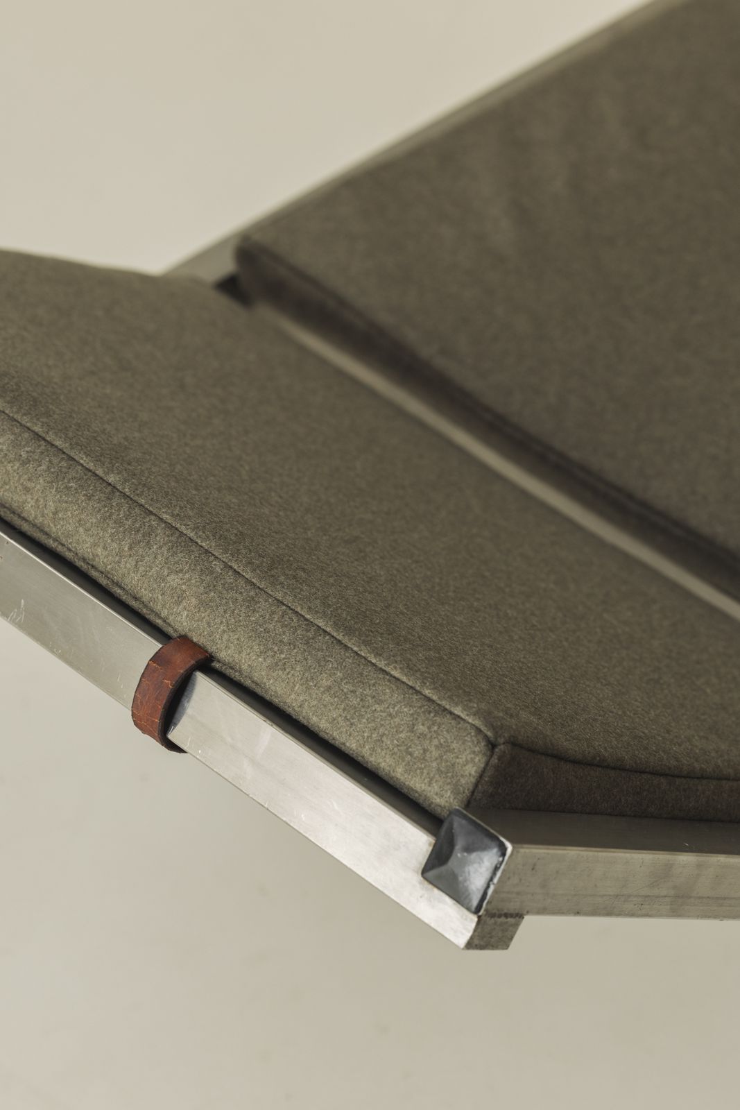 photo for sale Exceptional French Stainless Steel Modernist Daybed / Chaise Longue, 1970s.