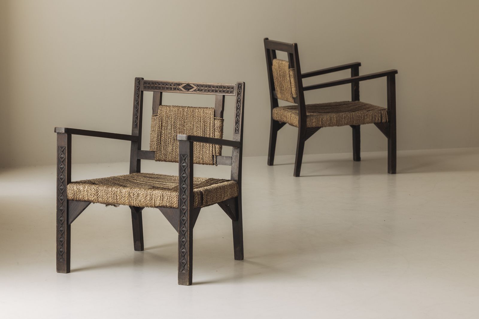 Franse Modernistische Fauteuils in de Stijl van Francis Jourdain, jaren 1940 photo buy
