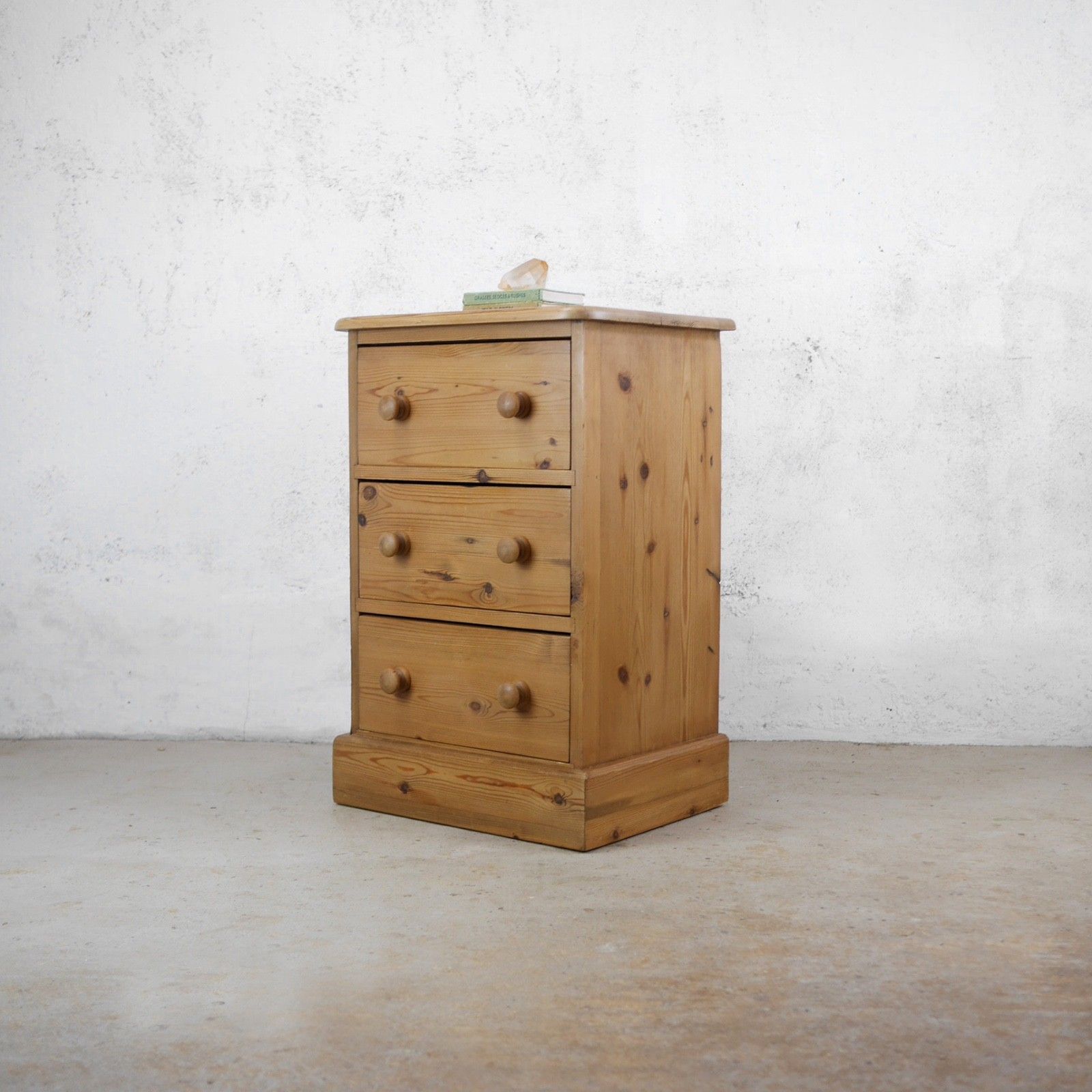Pair Vintage Stripped Pine Bedside Tables Drawers #103293 photo buy