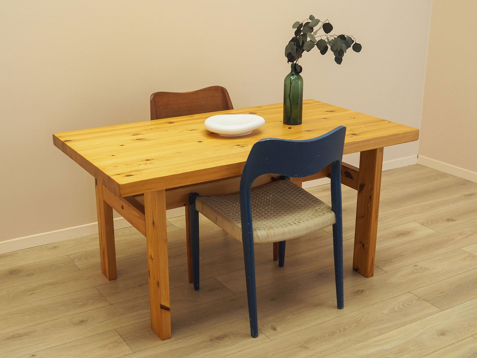 Danish Solid Pine Dining Table In Scandinavian Modern Style, 1980s photo for sale