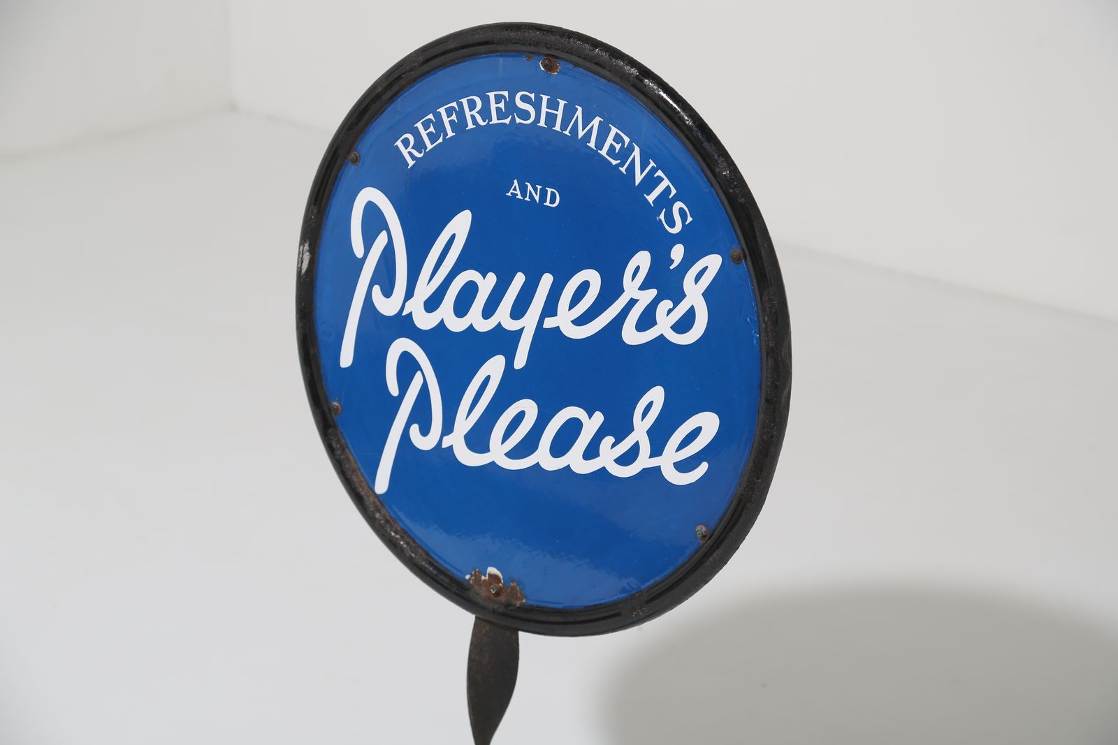 ‘Player’s Cigarette’s’ Floorstanding Double Sided Enamel Advertising Sign, 1940/50s. photo furniture