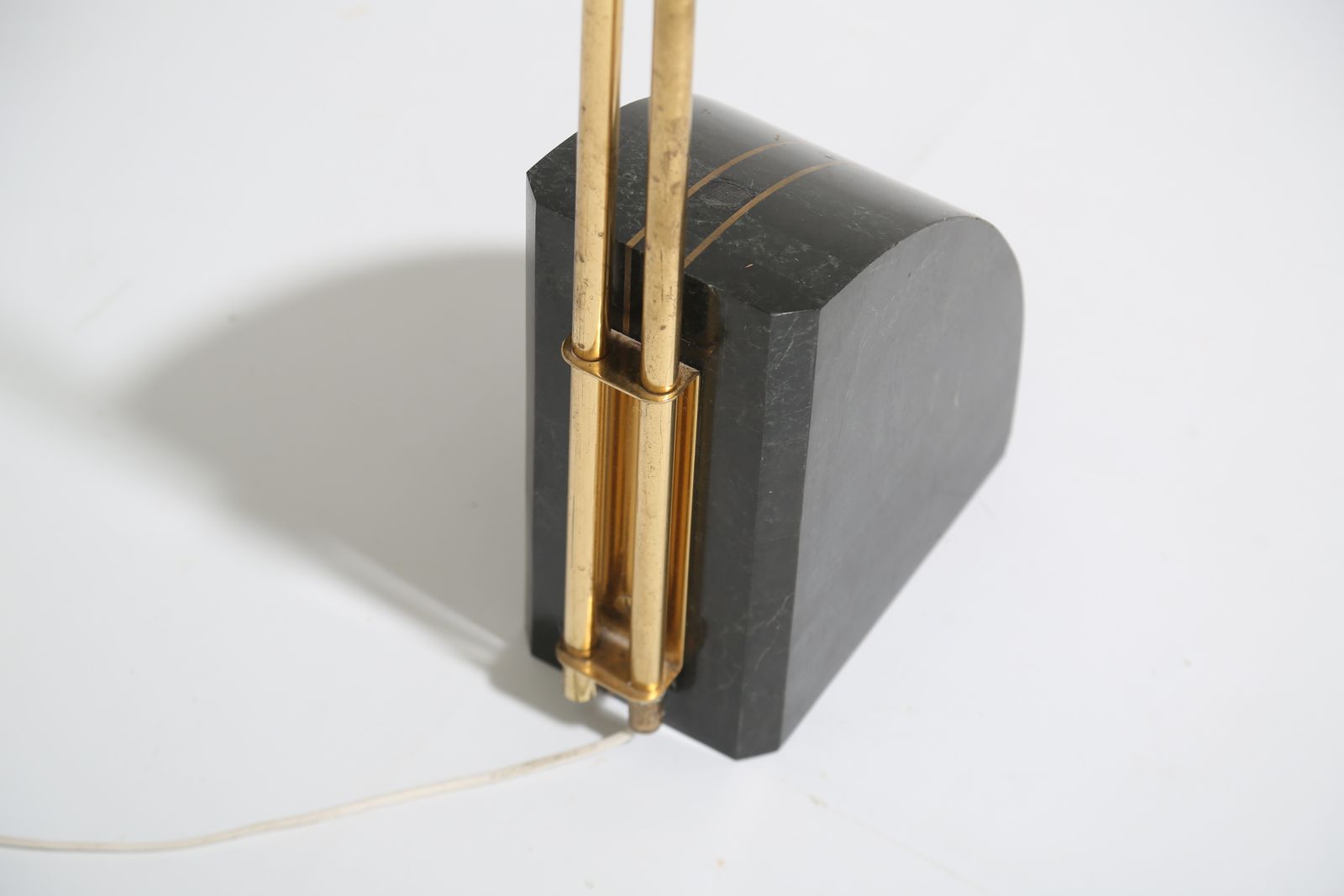 Mid Century Modern Italian Brass & Black Marble Arch Floor Lamp, 1970s. photo buy