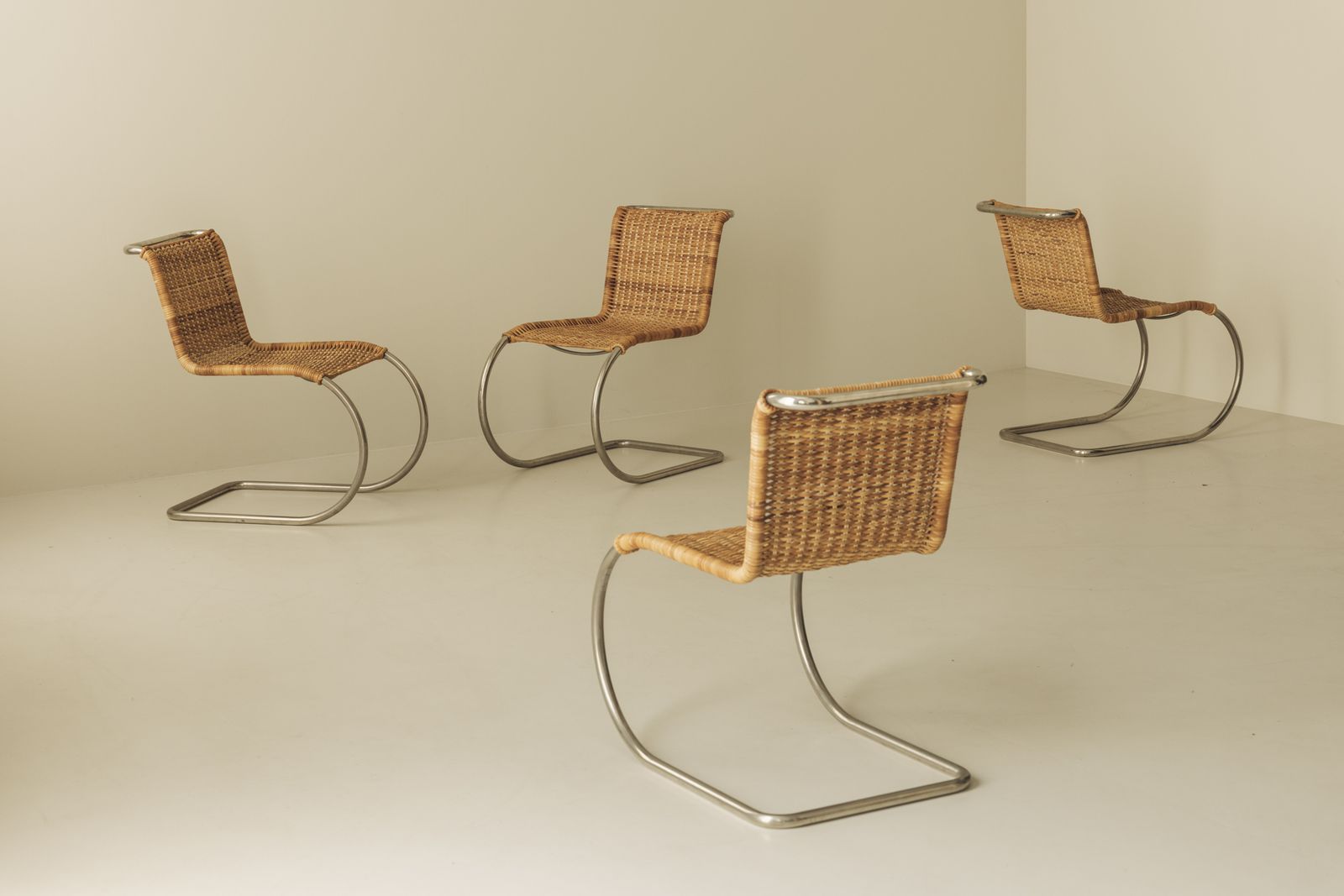 Set B42 Cantilever Dining Chairs By Ludwig Mies Van Der Rohe For Tecta, 1970s