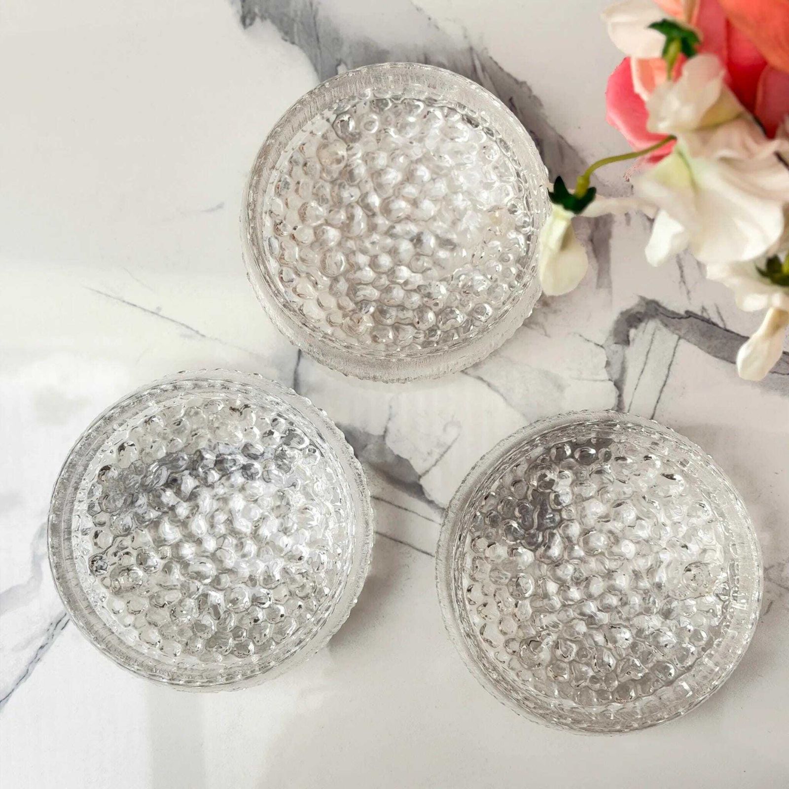 Iittala Ultima Thule glazen dessertschalen set van 3, Tapio Wirkkala, Finland, jaren 1960 photo vinterior