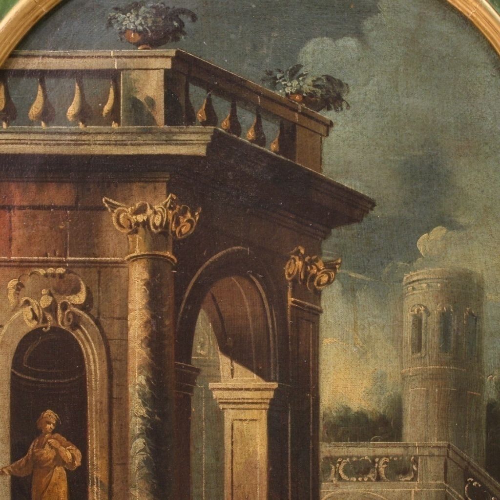 Architecturaal capriccio uit de 18e eeuw photo vinterior