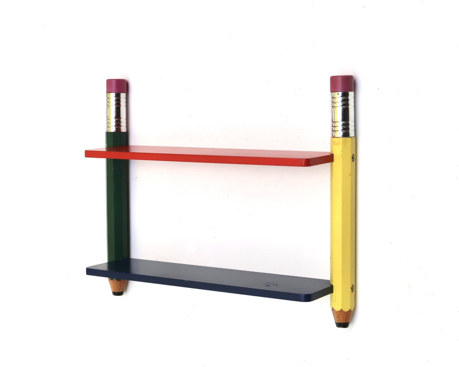 Wandplank van Pierre Sala, jaren 1980, Memphis Design in primaire kleuren. photo furniture