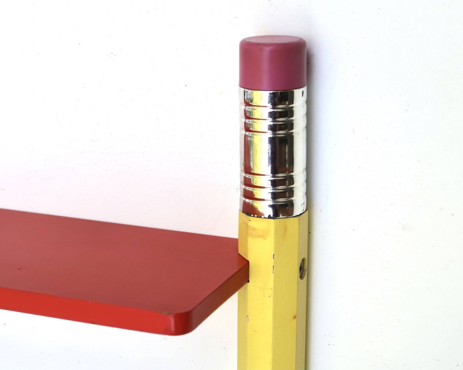 Wall Shelf By Pierre Sala, 1980s Memphis Design In Primary Colours. photo vinterior