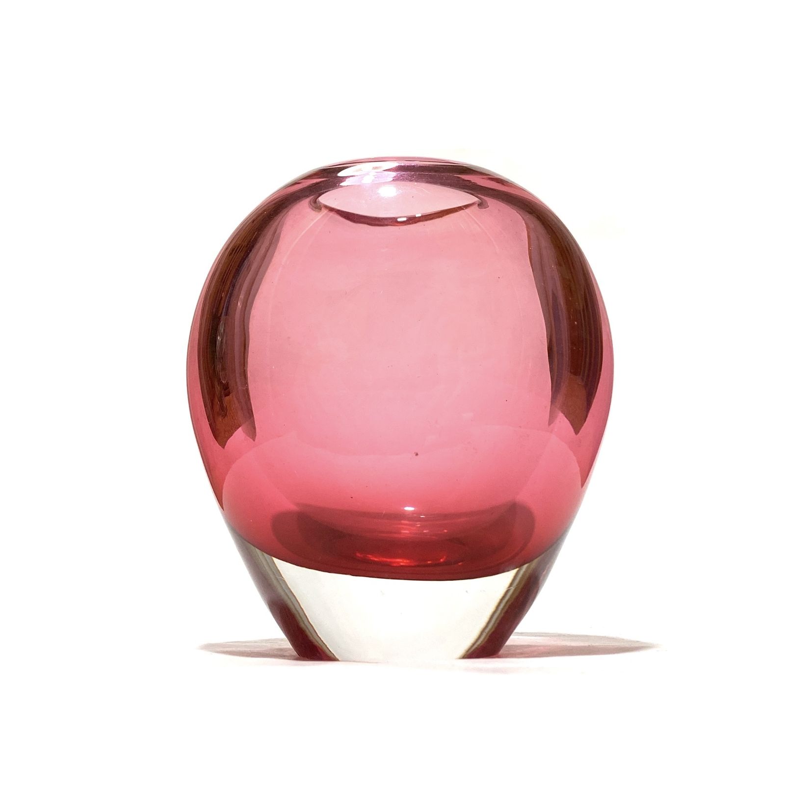 Paar Smålandshyttan glazen vazen van Josef Schott, Mid-Century Modern Zweeds glas photo for sale