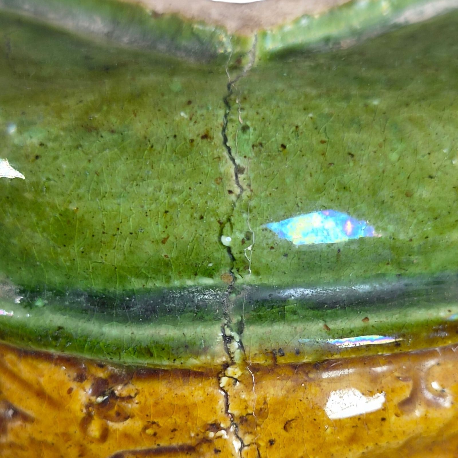2000.0 Antiek Chinees Sancai Geglazuurd Keramiek Waterpot Liao-dynastie photo