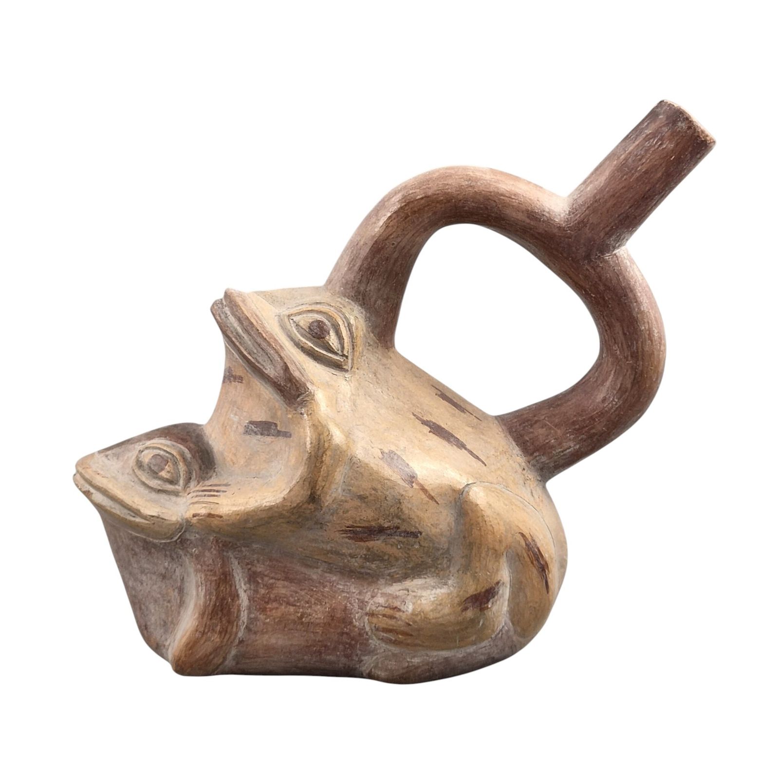 Pre-Columbiaans Moche terracottavat met parende kikkers, meer dan 2000 jaar oud photo furniture