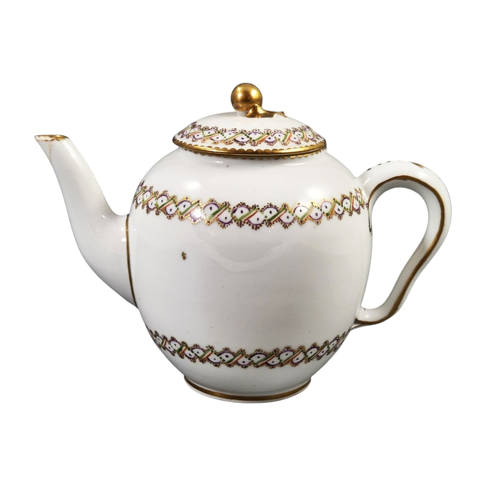 Royal Sèvres Louis XVI Porseleinen Theepot, Théière Calabre, Frankrijk, ca. 1788 photo vinterior