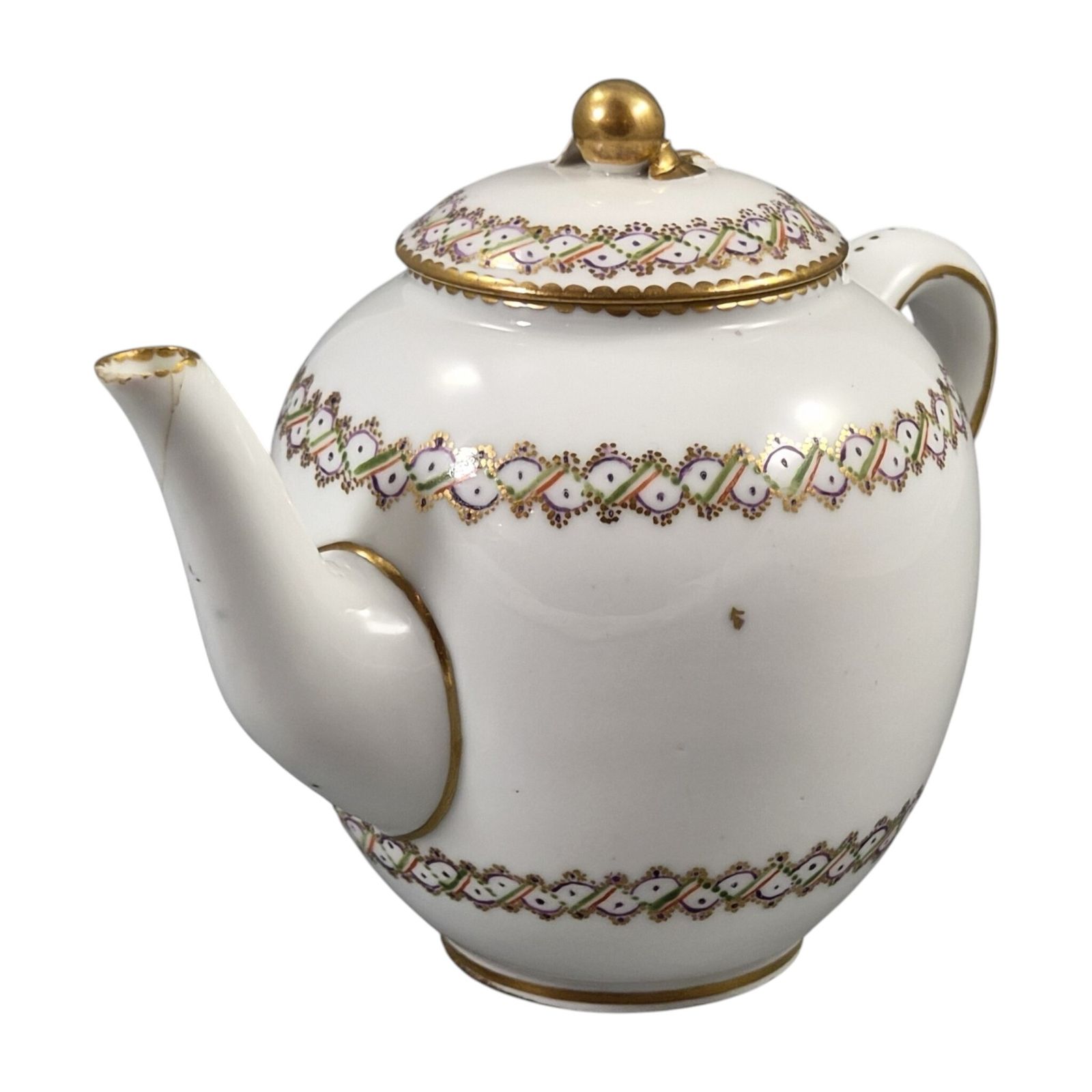 Woonaccessoires Royal Sèvres Louis XVI Porseleinen Theepot, Théière Calabre, Frankrijk, ca. 1788 photo