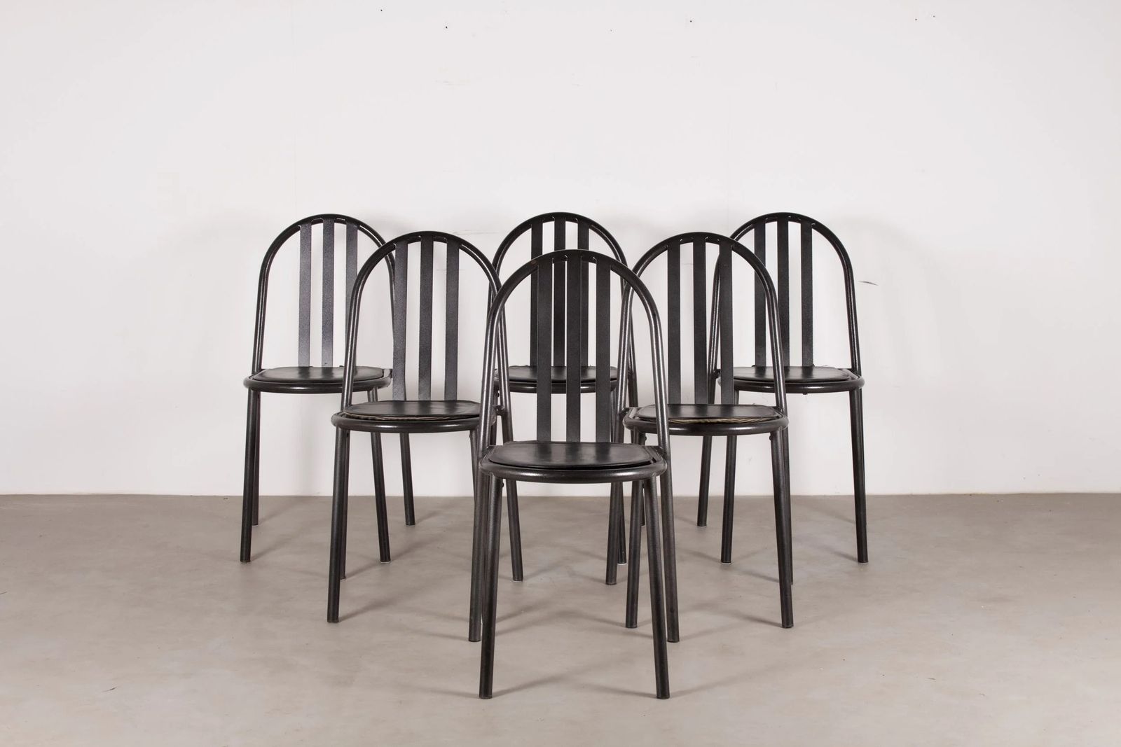 Set Of Six Vintage Mallet Stevens 222 Chairs photo furniture