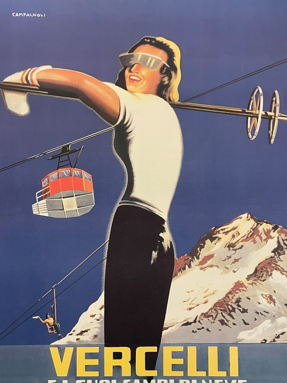 Adalberto Campagnoli, ca. jaren 1970, Vercelli, vintage poster, ca. 97,5 x 62 cm photo vintage