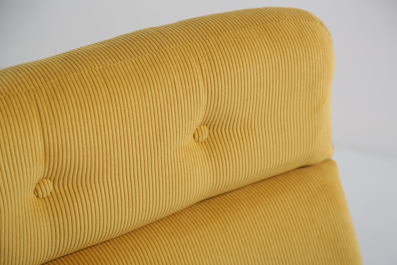 Vintage Danish Swivel Lounge Armchair In Yellow Corduroy, 1970s. photo 1500.0