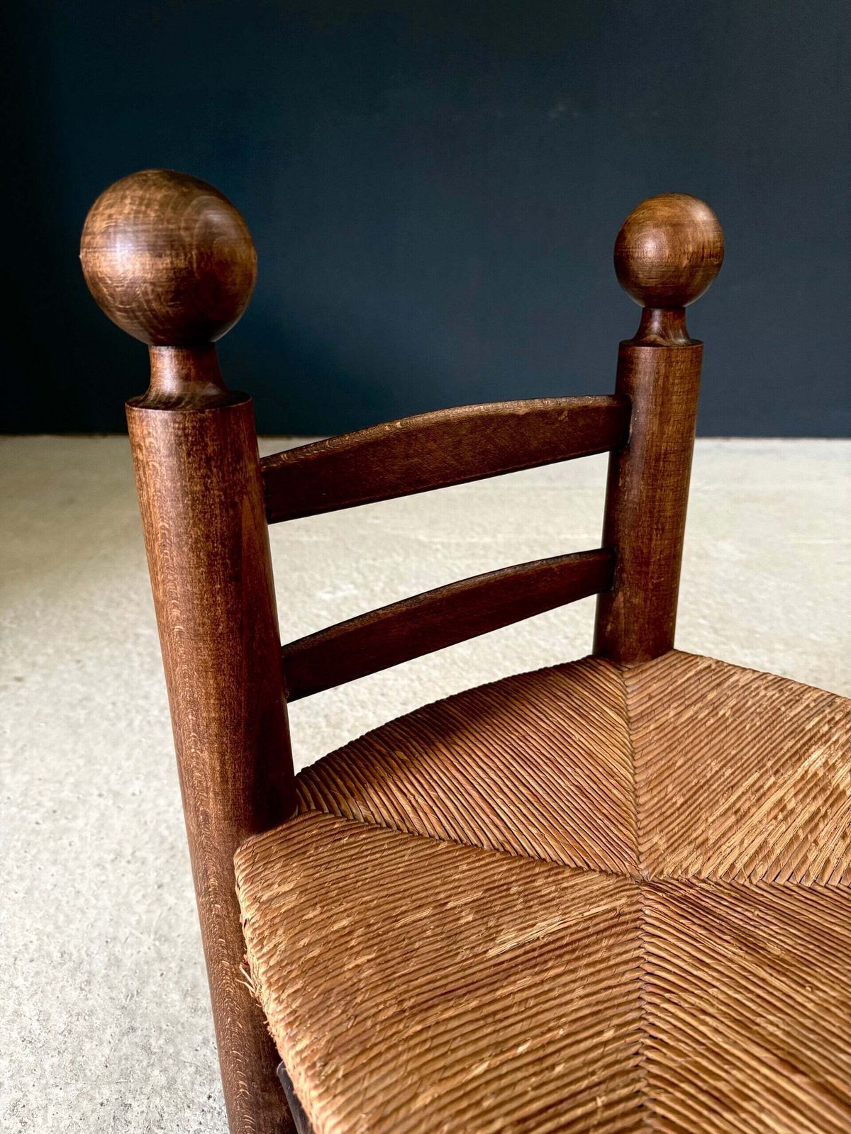 French Provincial Brutalist Design Low Stool By Charles Dudouyt photo vintage