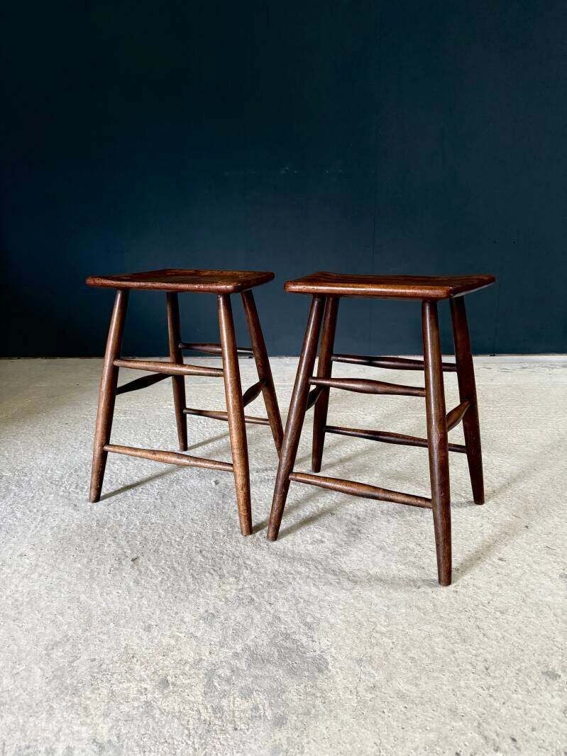 photo for sale Vroeg 19e Eeuwse Handgemaakte Ladderkruk Set