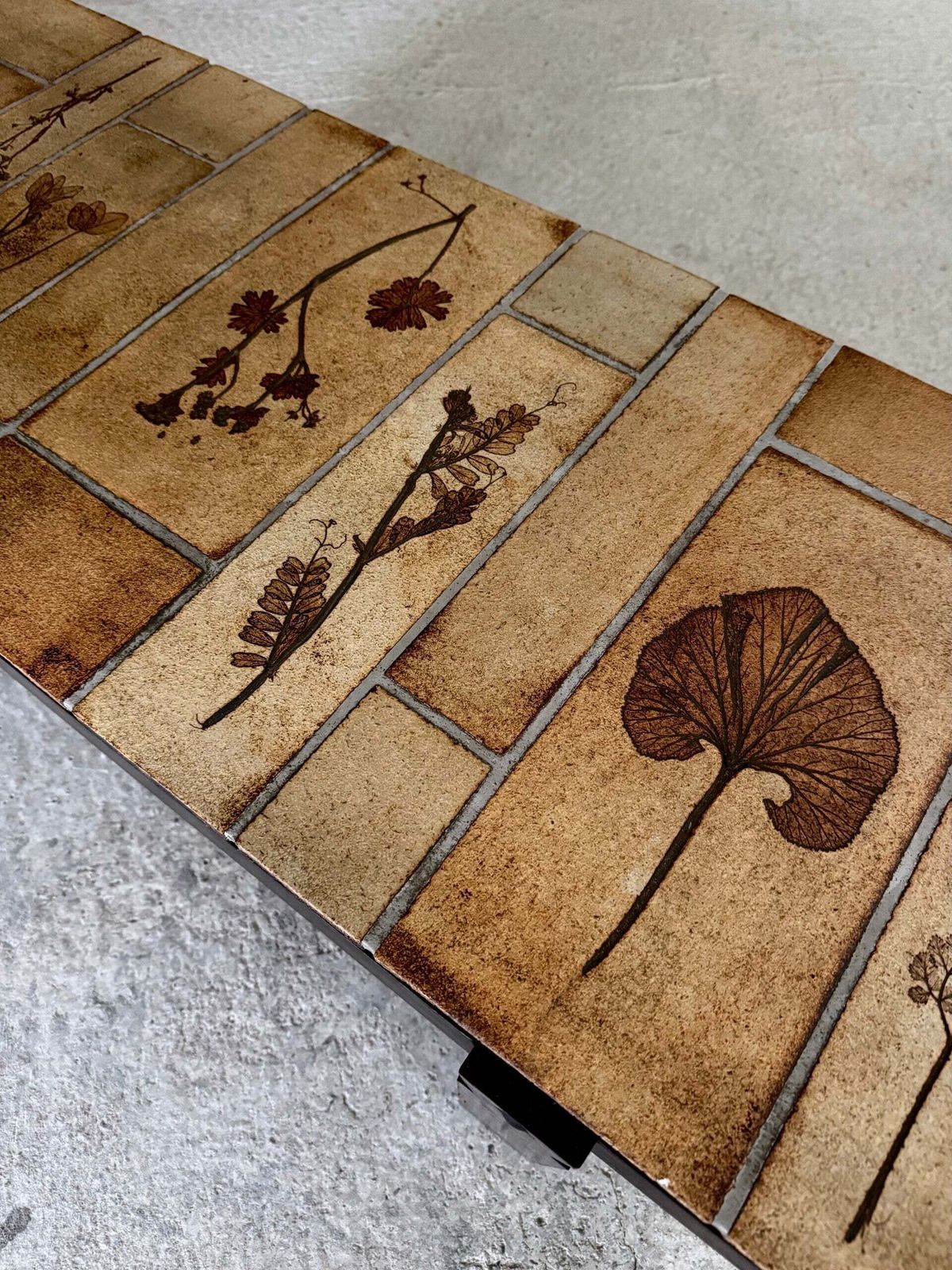photo furniture Midcentury "Herbier" Coffee Table By Roger Capron, 1960's Vallauris France