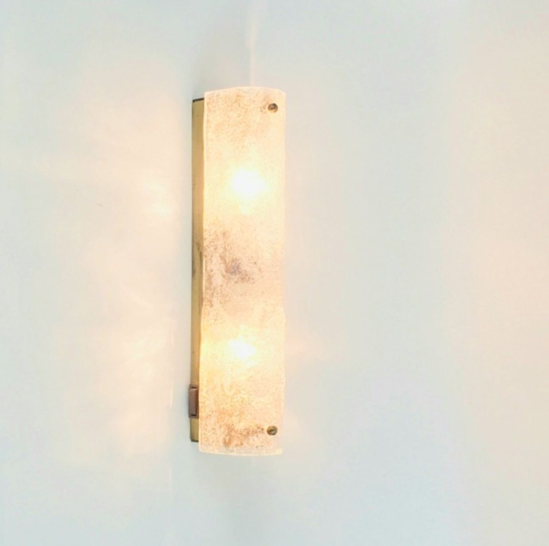 Pair Of Mid Century Modern Tubular Murano Glass Wall Lights From Hillebrand, Germany, 1970s photo 625.0