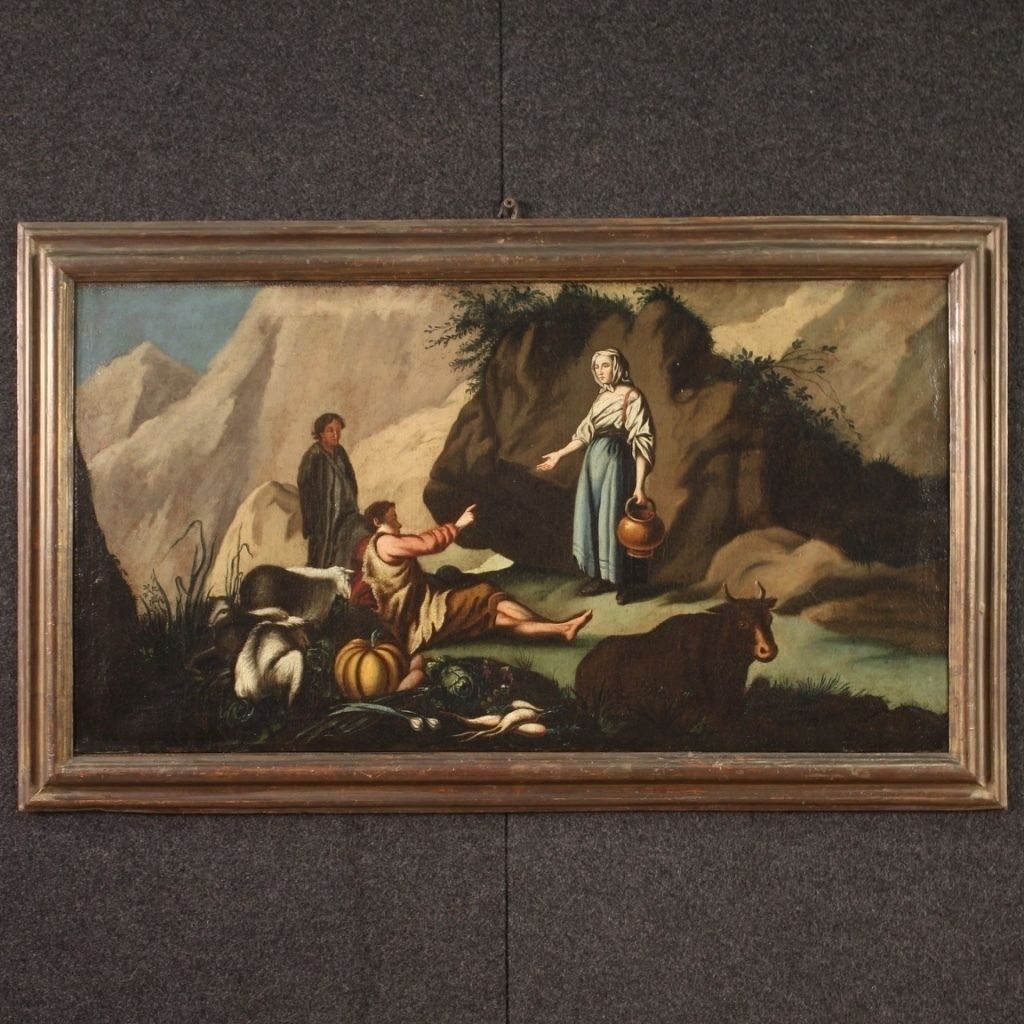 Antique Pastoral Scene From The 18th Century photo for sale
