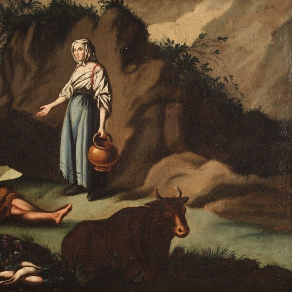 Art Scène pastorale d'époque, XVIIIe siècle photo