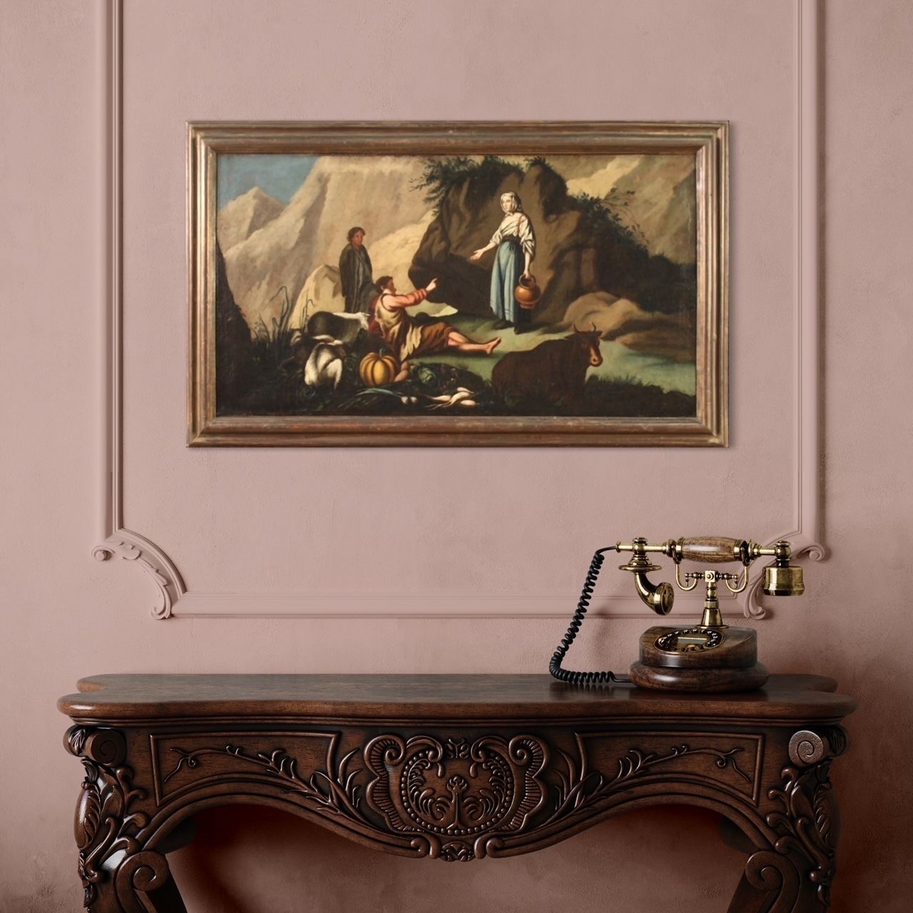 Scène pastorale d'époque, XVIIIe siècle