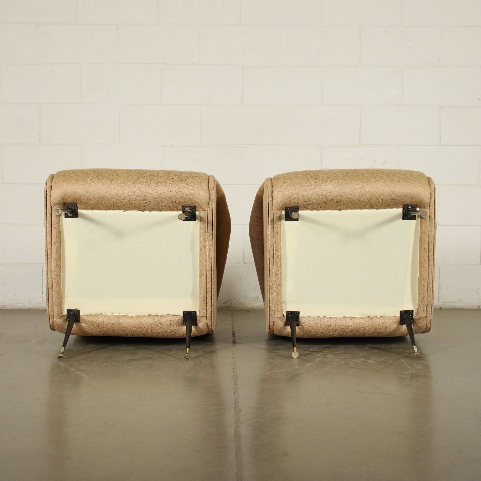 photo buy Armchairs From The 1950s 60s In Faux Leather And Foam