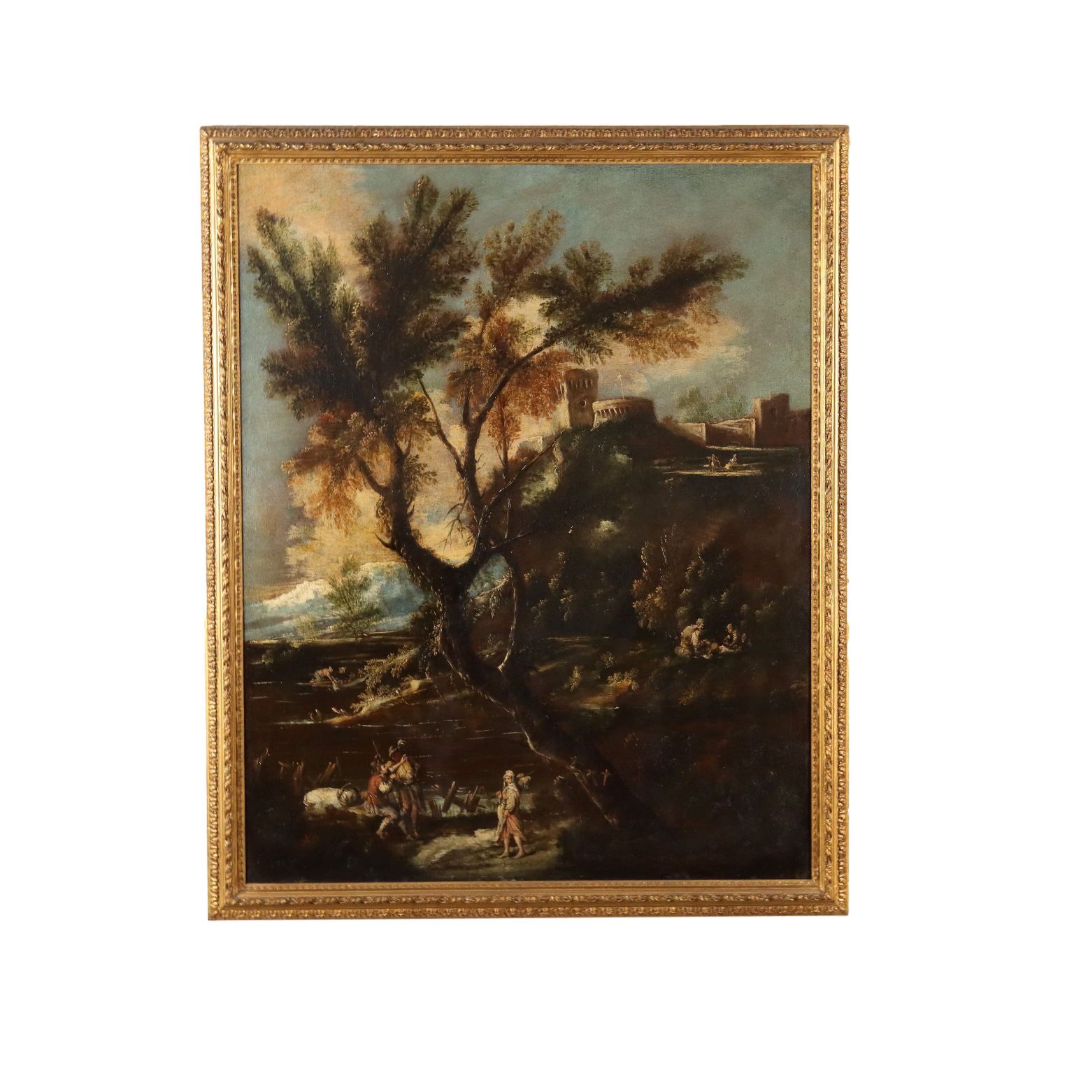 Ancient Painting Attr. To A. Peruzzini Oil On Canvas Italy '700
