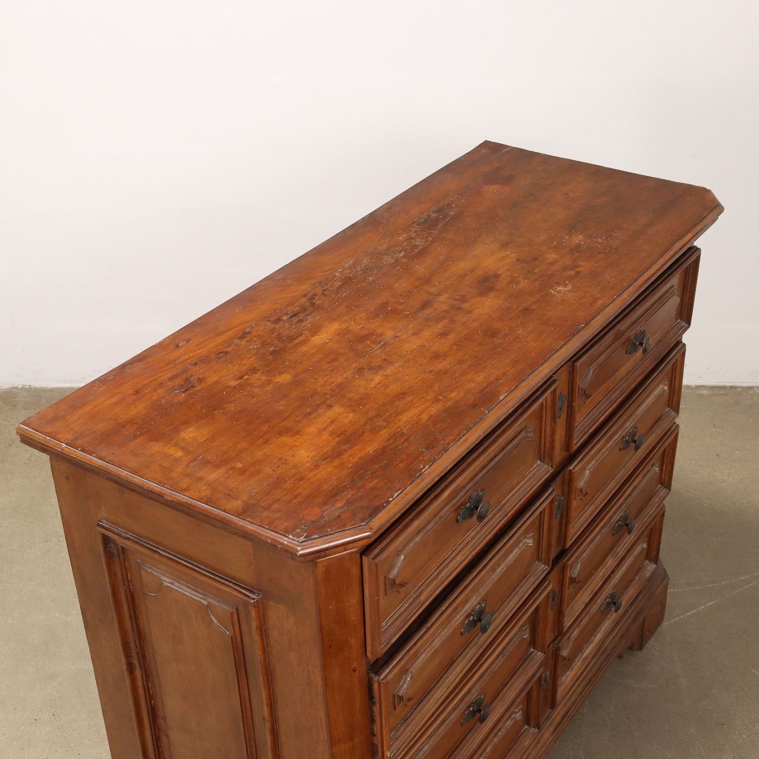 photo furniture Barokke Walnoten Canterano Met 4 Lades, Lombardije, 18e Eeuw