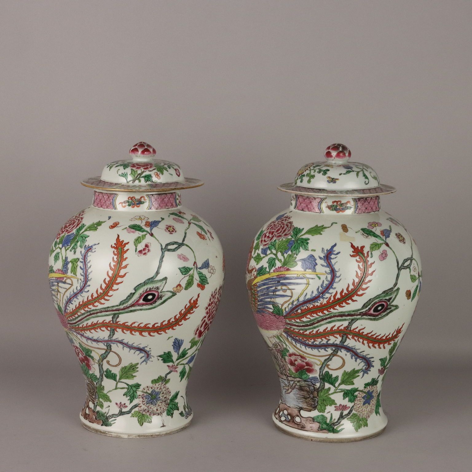 photo for sale Antique Vases Edmè Sanson Style Porcelain France XIX XX Century